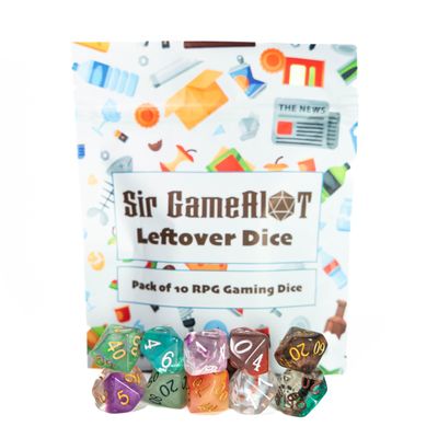 Leftover Dice - Mixed Random Set of 10 x D10 | Sir GameAlot Resin and Acrylic | Dungeons and Dragons (D&D) and Other Role Playing Games (RPG) (D10 (10 x10-sided))