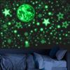 965 PCS Glow in The Dark Stars and Earth for Ceiling, Luminous Stars and Planet Wall Decals, Kids Room Decor, Glowing Galaxy Wall Stickers for Nursery Decorations (Green) view 1