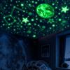 965 PCS Glow in The Dark Stars and Earth for Ceiling, Luminous Stars and Planet Wall Decals, Kids Room Decor, Glowing Galaxy Wall Stickers for Nursery Decorations (Green) view 2