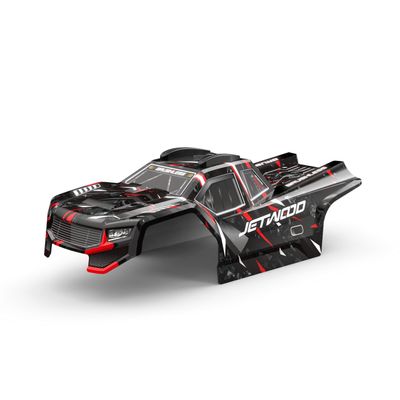 Jetwood RC Car JC14EP Car Shell with Braking Light for RC Truck (Red on Black)