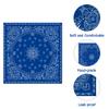 40Pcs Blue Bandana Paper Napkins Paisley Print Bandana Blue Lunch Dinner Tableware Disposable Dessert Napkin Set for Wild West Birthday Baby Shower Party Supplies Decoration,6.5 x 6.5 inch view 3