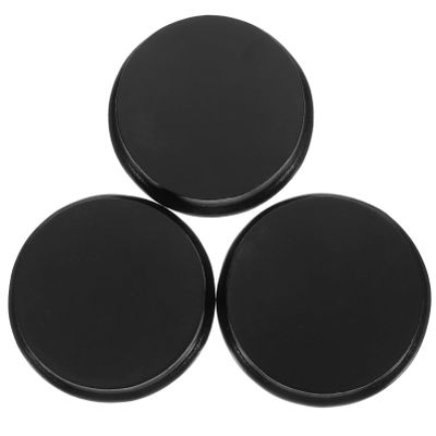 Toyvian Elegant Wooden Base for Miniature Figures 3pcs Round Display Stand for Collectors