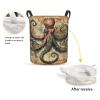 Foruidea Coastal Map Cool Octopus Laundry Basket,Laundry Hamper,Collapsible Storage Bin, Oxford Fabric Clothes Baskets,Nursery Hamper For Home,Office,Dorm,Gift Basket view 2