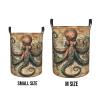 Foruidea Coastal Map Cool Octopus Laundry Basket,Laundry Hamper,Collapsible Storage Bin, Oxford Fabric Clothes Baskets,Nursery Hamper For Home,Office,Dorm,Gift Basket view 4