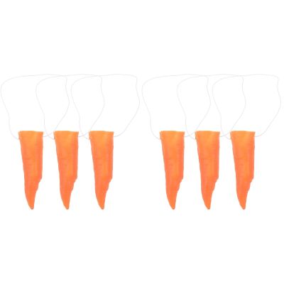 BESTonZON 6 Pcs Carrot Nose Carrots Diy Christmas Snowman Ornaments Snowman Making Props Snowman Prop Diy Christmas Snowman Nose Snowman Diy Material Carnival Accessory Set Portable Vinyl