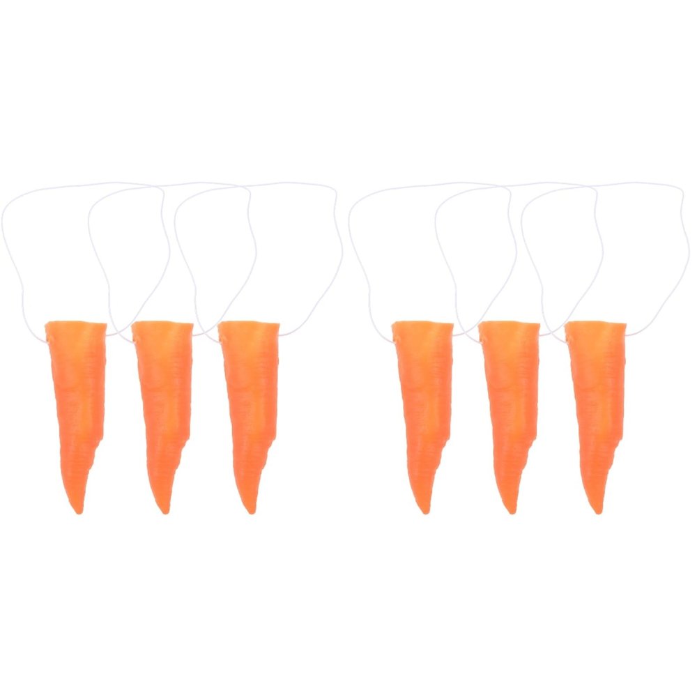 BESTonZON 6 Pcs Carrot Nose Carrots Diy Christmas Snowman Ornaments Snowman Making Props Snowman Prop Diy Christmas Snowman Nose Snowman Diy Material Carnival Accessory Set Portable Vinyl
