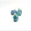 Voidwalker Gravestones by Norse Foundry - Zinc Alloy 14mm Polyhedral Solid Dice with Teal Enamel Infusion - Compatible TTRPG DND RPG Table Games view 1