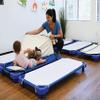 Pack of 12 Cot Sheets for Preschool/Daycare and Toddlers - Corner Elastic Loops for Extra Security - Super Soft and Durable Polycotton Cot Bed Fitted Sheet, (22 x 54 inch) - Chocolate view 4