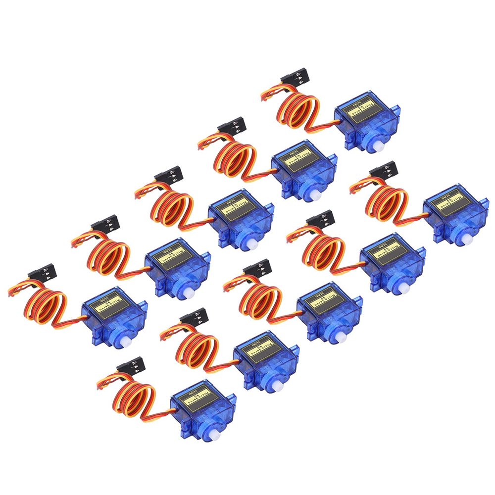 10Pcs SG90 Servo Motor Module ABS Material Compatible with JR and Interfaces for Remote Control DIY Projects