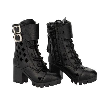 1:6 Scale Boot High Heeled Shoes for 12inch Women Figures Dress Up Doll Model Accessories, Black, 3cm