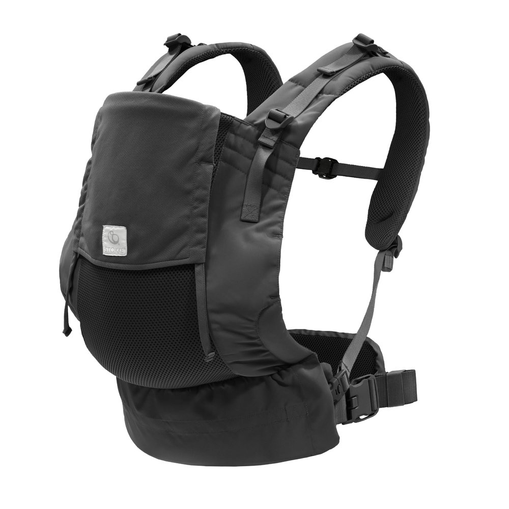 Stokke Limas Mesh, Anthracite - Breathable Baby Carrier with High-Performance Fabrics - Safe for Babies from 1 Month/8.8-33 lbs - Includes Detachable Pouch for Essentials