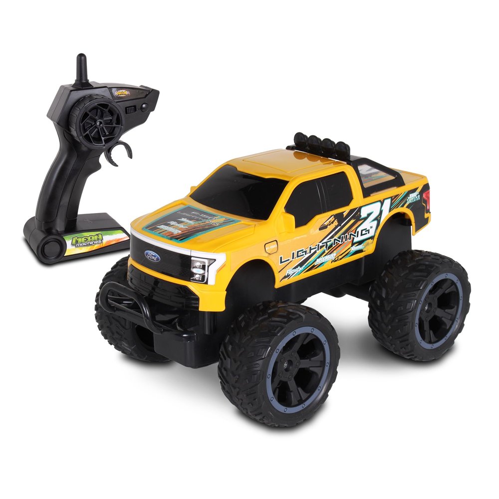 NKOK RC Ford F-150 Lightning Monster Truck; Rear Wheel Drive for Drifting Mastery; Bouncy and Grippy Tires