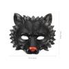 IMIKEYA Lion Mask 3D Pu Foam Wolf Mask Animal Cosplay Novelty Masquerade Costume Dress up Prop for Carnival Festival Dance Party Supplies Black view 4