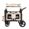 Keenz VYOO Stroller Wagon with Canopy - Foldable Design for Easy Storage, 5 Seating Positions for Kids, Enhanced Child Safety, All-Terrain Mobility, 2-Passengers, Mocha view 1