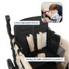 Keenz VYOO Stroller Wagon with Canopy - Foldable Design for Easy Storage, 5 Seating Positions for Kids, Enhanced Child Safety, All-Terrain Mobility, 2-Passengers, Mocha view 4