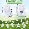 Sonwyoung 48 Pcs Rubber Cow Bulk Baby Bath Toy Squeak Floating Animal Rubber Animals Swimming Bathtub Toy Figures Decorations for Birthday Cake Wedding Decor Party Favor Supplies view 2