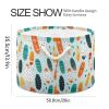 Abstract Tropical Surfboard Pattern Toys Storage Bin with Cotton Rope Large Capacity Clothes Storage Baskets Laundry Hamper Holiday Ornament Box Organizer for Bedroom Bathroom Nursery view 2