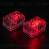 ASTEM Red Light-Up-Bricks Accessories Kits, 2x3 Classic Transparent LED Light Brick Pack, 6PCS Parts Building-Blocks Set Toys view 3