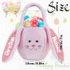 Personalized Bunny Easter Basket for Boys Girls Custom Name Plush Easter Egg Bag with Handle Customized Candy Bucket Gift for Easter view 2