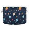 Abstract Space Planet Pattern Toys Storage Bin with Cotton Rope Large Capacity Clothes Storage Baskets Laundry Hamper Holiday Ornament Box Organizer for Bedroom Bathroom Nursery view 1