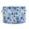 Abstract Blue Eyes Pattern Toys Storage Bin with Cotton Rope Large Capacity Clothes Storage Baskets Laundry Hamper Holiday Ornament Box Organizer for Bedroom Bathroom Nursery view 1