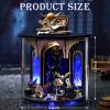 Foyucool Miniature House Kit, Dollhouse Kit with Furnitures, DIY Mini House Building Kit for for Adult, Christmas Home Decorations Gifts for Family and Friends, Magic Gate view 3