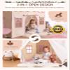 besrey Kids Tent, Kids Play Tent 2 in 1 with Padded Mat and Lights, Large Playhouse with 2 Doors & 4 Windows, Indoor & Outdoor, Christmas Toddler Playhouse, 51" x35" x 51" (Pink) view 3