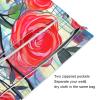 Wajiw 2pcs Wet Dry Bags Waterproof Reusable Wet Dry Bags for Travel,Dirty Gym Clothes and Toiletries,Flower Painting view 3