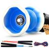 CHEE MONG MD01 Chinese yoyo for Kids and Adults, Professional Triple Bearing Diabolo, 5Size Diabolo Yoyo Toy with 2 Carbon Sticks, 2 Strings, 1 Drawstring Bag (Blue White) view 1