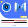 CHEE MONG MD01 Chinese yoyo for Kids and Adults, Professional Triple Bearing Diabolo, 5Size Diabolo Yoyo Toy with 2 Carbon Sticks, 2 Strings, 1 Drawstring Bag (Blue White) view 3