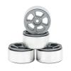 LAEFINA 4PCS 1.0 inch Micro Beadlock Metal Alloy Wheels Rims for 1/18 TRX4M 1/24 RC Crawler Car SCX24 FMS FCX24 Upgrade Parts (C, Grey) view 1