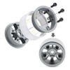 LAEFINA 4PCS 1.0 inch Micro Beadlock Metal Alloy Wheels Rims for 1/18 TRX4M 1/24 RC Crawler Car SCX24 FMS FCX24 Upgrade Parts (C, Grey) view 3