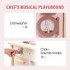 ROBUD Play Kitchen for Kids Toddlers, Wooden Play Kitchen with Realistic Accessories, Toy Kitchen Set with Plenty of Play Features, Modern Style Toy Kitchen for Girls & Boys, Gift for Ages 3+, Pink view 4