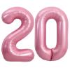 TONIFUL 40 Inch Large Light Pink Number 20 Balloons Giant Digital 20 Helium Balloons, Pink Foil Mylar Big Number Balloons for 20th Birthday Party 20th niversary Supplies Decorations view 1