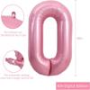 TONIFUL 40 Inch Large Light Pink Number 20 Balloons Giant Digital 20 Helium Balloons, Pink Foil Mylar Big Number Balloons for 20th Birthday Party 20th niversary Supplies Decorations view 2