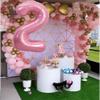 TONIFUL 40 Inch Large Light Pink Number 20 Balloons Giant Digital 20 Helium Balloons, Pink Foil Mylar Big Number Balloons for 20th Birthday Party 20th niversary Supplies Decorations view 3