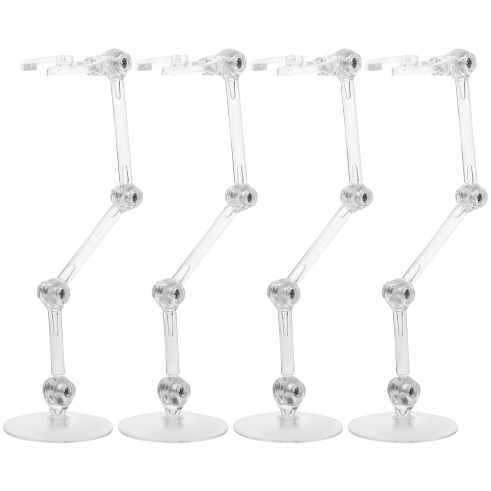 Abaodam Safe 4 Pack Action Figure Stands Easy Assembly for Collectors Sturdy Plastic Display Rack for Toys