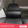 1 Pcs Car Styling Seat Neck Pillow Protection PU Auto Headrest Support Rest Travelling Car Comfortable Headrest Neck Pillow view 2