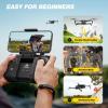DEERC Drone with Camera 1080P, D20S FPV Mini Drones for Kids Adults Beginner; Foldable RC Quadcopter with Brushless Motor, 2 Batteries, Altitude Hold, Optical Flow, 3D Flips, Toy Gifts for Boys Girls view 3