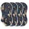 Wassud Gold Blue Butterfly Muslin Baby Burp Cloths 4 Pack, Cotton Bibs Face Towel,Absorbent and Soft Burping Rags for Newborn Boys and Girls,22 x 11 Inch view 1