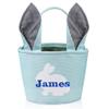 Easter Basket, Eremovd Personalized Easter Basket Bunny Easter Baskets for Kids - Blue view 1