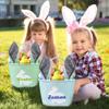 Easter Basket, Eremovd Personalized Easter Basket Bunny Easter Baskets for Kids - Blue view 4
