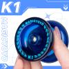 MAGICYOYO Pack of 3 Yoyos for Kids Beginner, K1-Plus Responsive YoYos with 3 Yoyo Bags,3 Unresponsive Bearings, 18 Yoyo Strings, All in A Gift Box (Dark Blue +Green + Blue Pink Yellow) view 2
