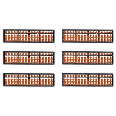 Baglaum 6X Plastic Abacus Arithmetic Abacus Kids Calculation Tool 17 Digits