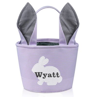 Easter Basket, Eremovd Personalized Easter Basket Bunny Easter Baskets for Kids - Purple