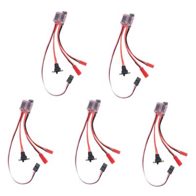 Baglaum 5X 20A Bustophedon ESC Brushed Speed Controller for RC Car Truck Boat, Red & black, 750009815