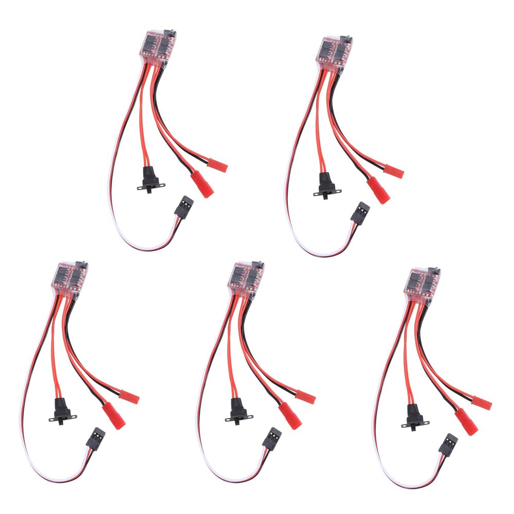Baglaum 5X 20A Bustophedon ESC Brushed Speed Controller for RC Car Truck Boat, Red & black, 750009815