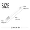 20PCS Bar 1x12 with 1x2 Plate End with Hollow Studs and 1x1 Round Plate End view 2