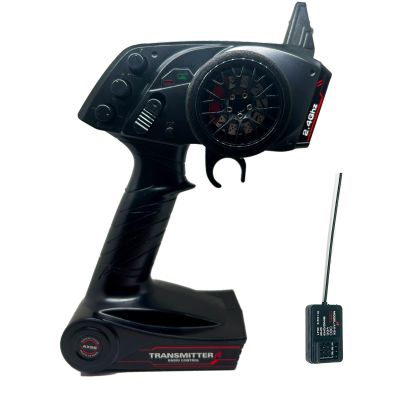 HeelAooRC 2.4G 3CH Remote Control Radio Transmitter with Receiver for 1/10 1/8 RC Car RC Boat