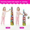 beeqoo 10 Pcs Nesting and Stacking Blocks for Toddlers 1-3 - Cardboard Stacking Cubes with ABC & Numbers - Montessori Educational Learning Toy - Sturdy Toddler Tower Building Set for Kids view 2